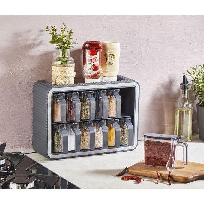 منظم التوابل العصري - كل نكهة فبلاصتها 12 قطعة