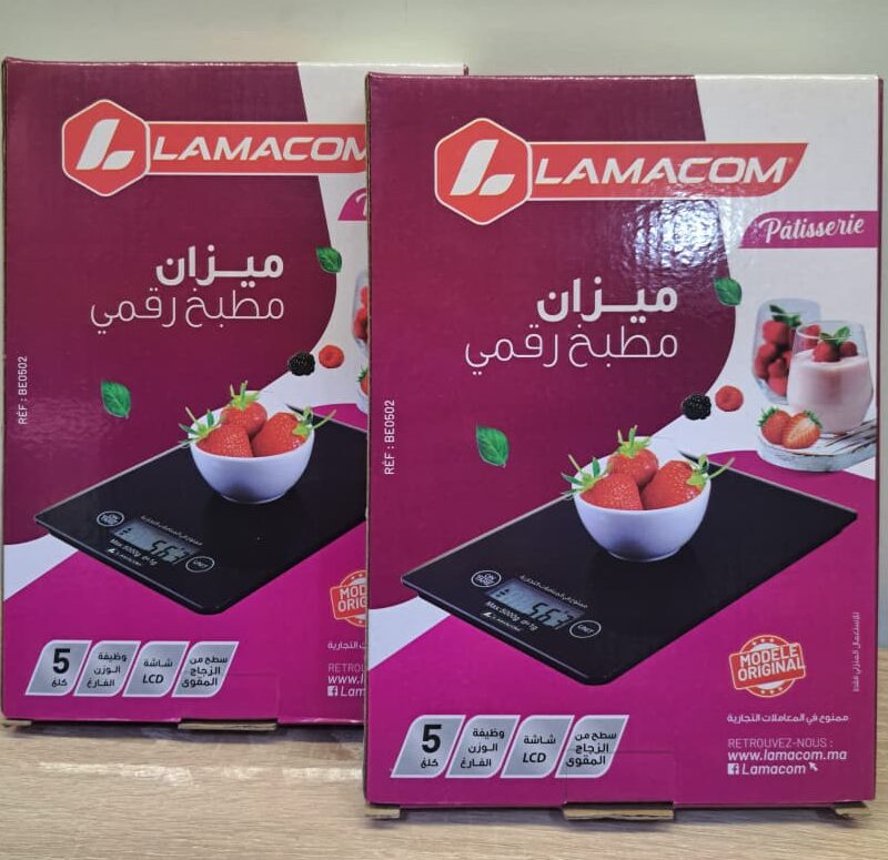 ميزان مطبخ رقمي LAMACOM – الدقة فالقياس، النجاح فالطبخ