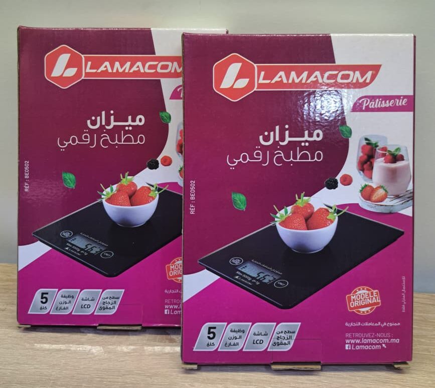ميزان مطبخ رقمي LAMACOM – الدقة فالقياس، النجاح فالطبخ